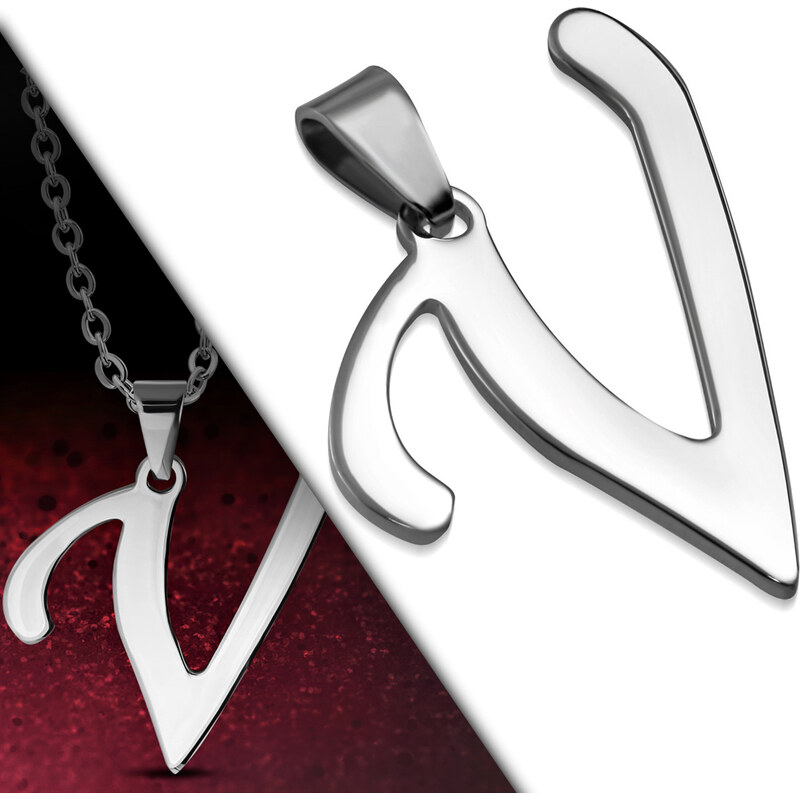 CITY STORM Retiazka s príveskom s písmenom - V - strieborne 3 cm x 3,3 66889319