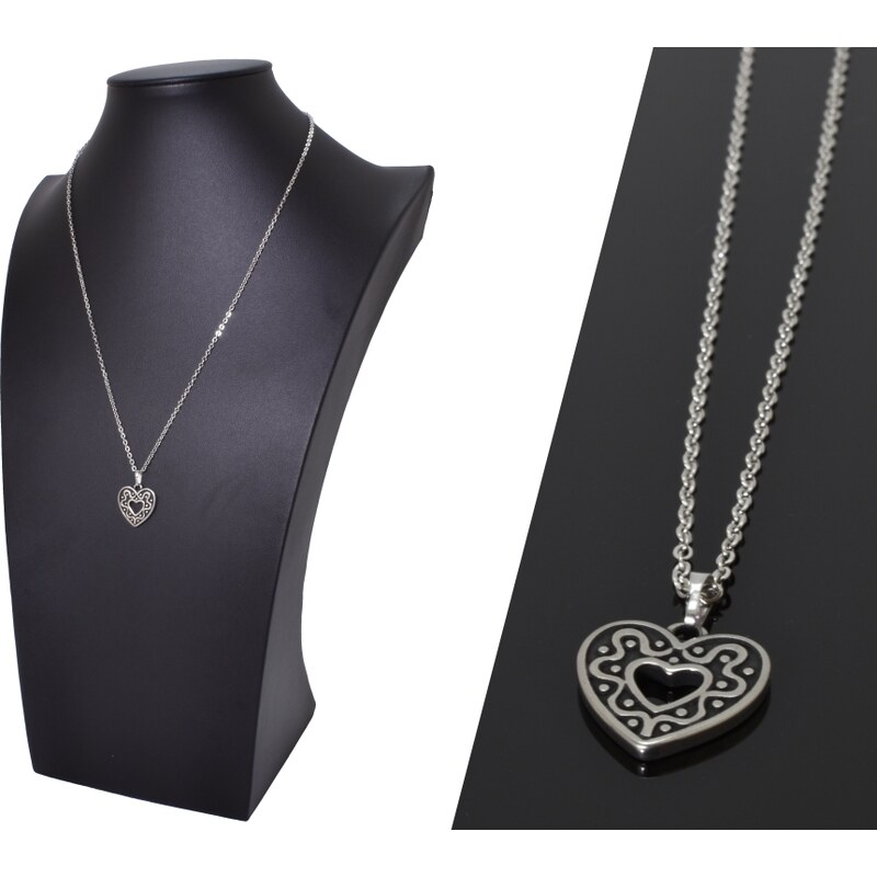 CITY STORM Retiazka s príveskom srdce s ornametom - Amanda 66889336