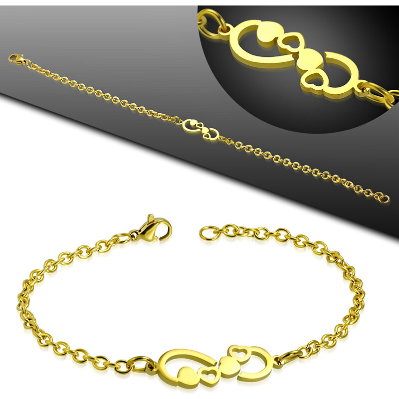 CITY STORM Dámsky zlatý náramok z chirurgickej ocele - Infinity Love 66888856