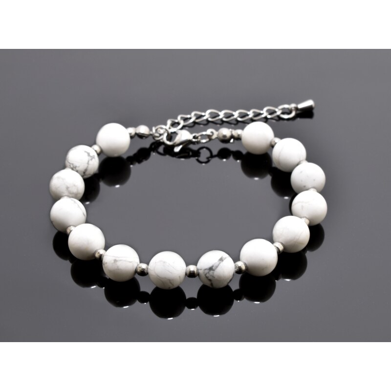 CITY STORM Dámsky náramok z polodrahokamu Howlit - Jacqueline 8 mm 66888788