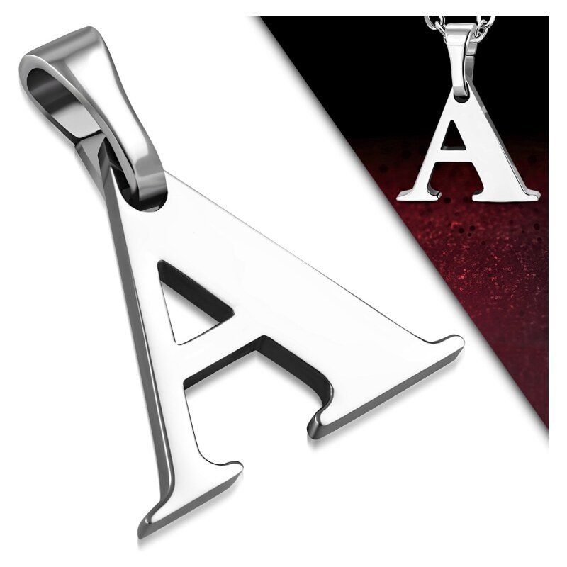 CITY STORM Retiazka s príveskom písmeno A z chirurgickej ocele 66889256