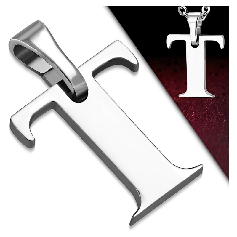 CITY STORM Retiazka s príveskom písmeno T z chirurgickej ocele - 1,7 66889271