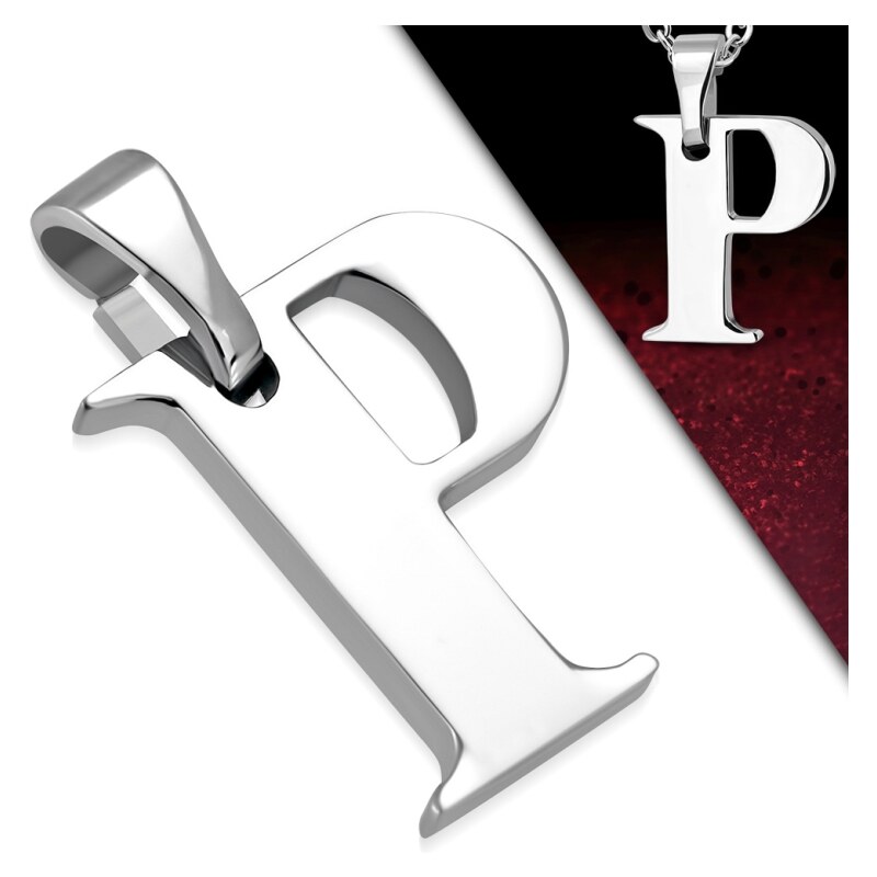 CITY STORM Retiazka s príveskom písmeno P z chirurgickej ocele - 1,7 66889269