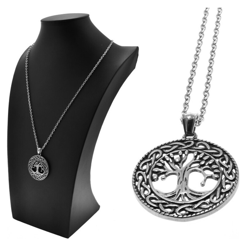CITY STORM Oceľová dámska retiazka s príveskom Strom života vo vintage 66888965