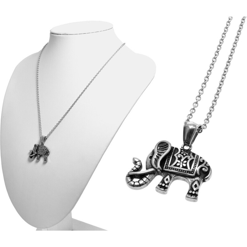 CITY STORM Retiazka s príveskom slon vo vintage štýle z chirurgickej 66889329