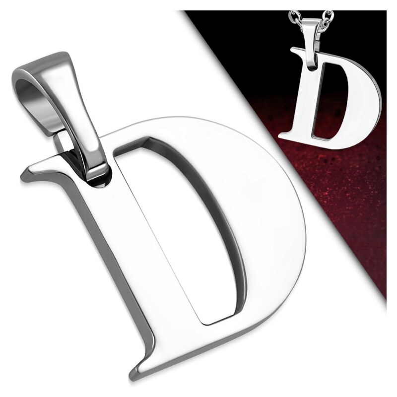 CITY STORM Retiazka s príveskom písmeno D z chirurgickej ocele - 1,7 66889259