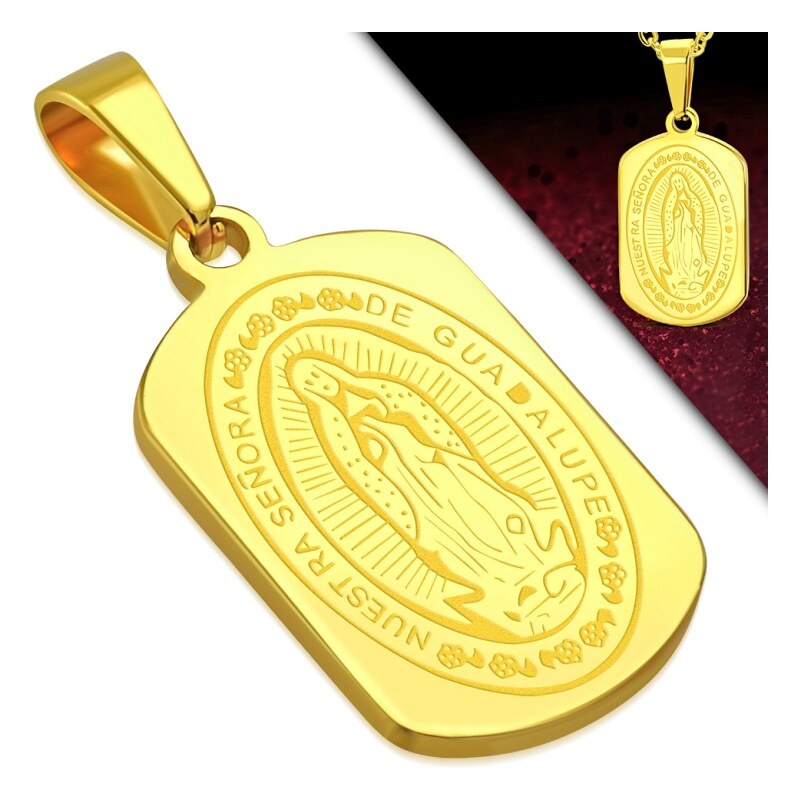 CITY STORM Retiazka s príveskom platnička Panna Mária v zlatej farbe 66889277