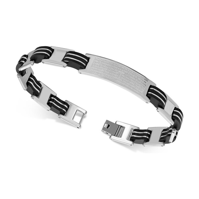 CITY STORM Pánsky náramok z chirurgickej ocele Hugo II. s modlitbou 66889093