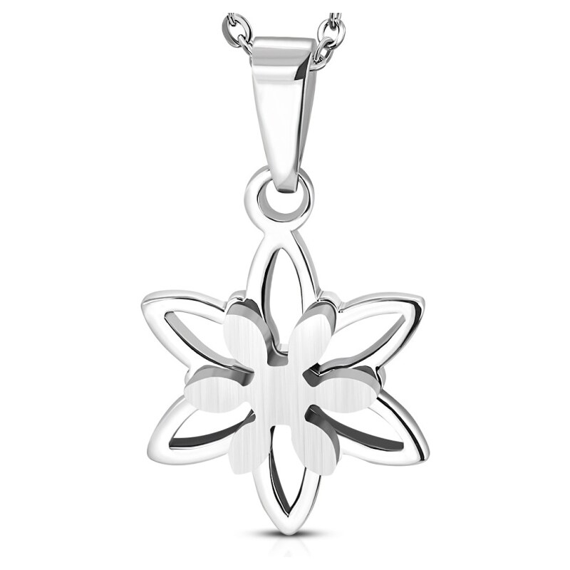 CITY STORM Dámska retiazka s príveskom kvetinka z chirurgickej ocele 66888665