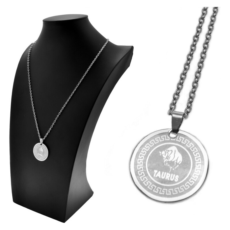 CITY STORM Retiazka s okrúhlym príveskom znamenie zverokruhu - Býk 66889171