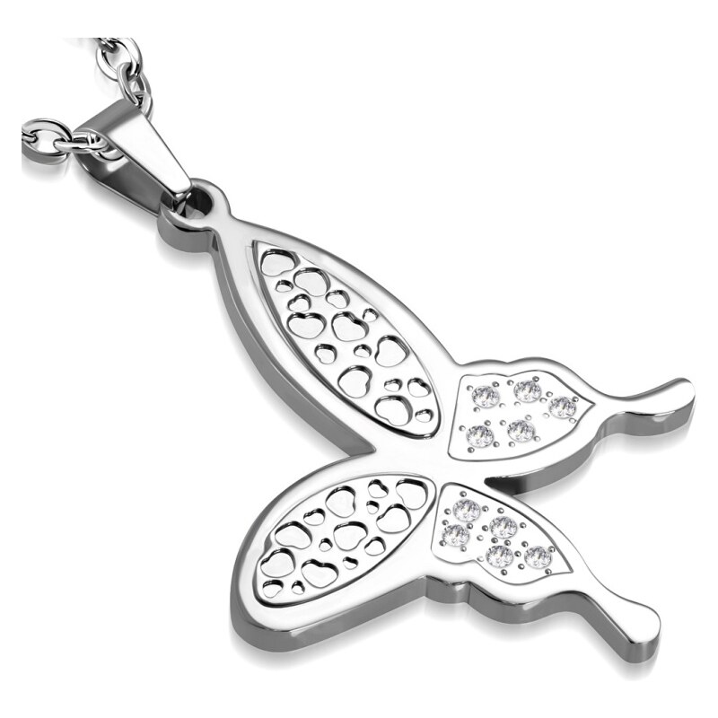 CITY STORM Retiazka s príveskom motýľ z ocele - Butterfly 66889247