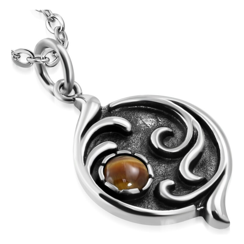 CITY STORM Dámska retiazka s okrúhlym príveskom s polodrahokamom 66888651