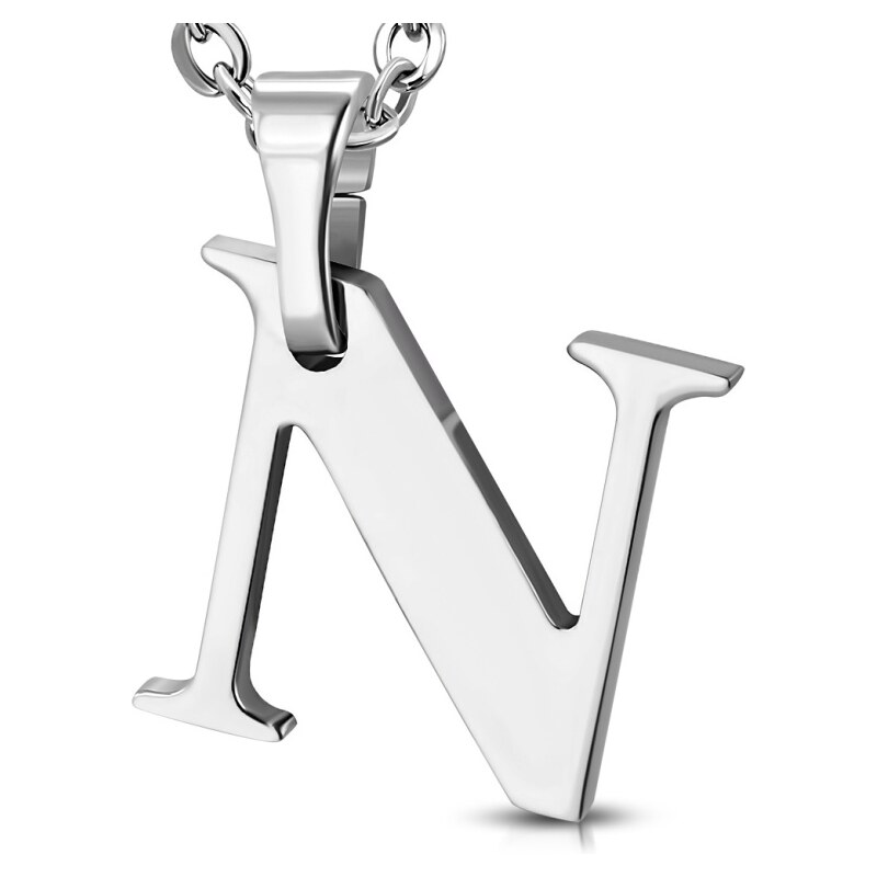 CITY STORM Retiazka s príveskom písmeno N z chirurgickej ocele - 1,7 66889267