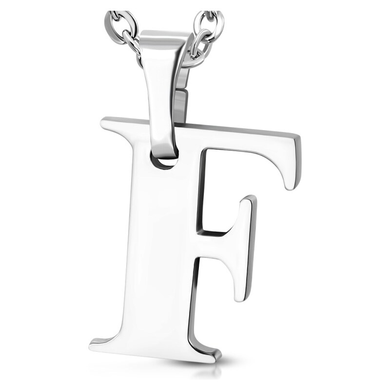 CITY STORM Retiazka s príveskom písmeno F z chirurgickej ocele - 1,7 66889260