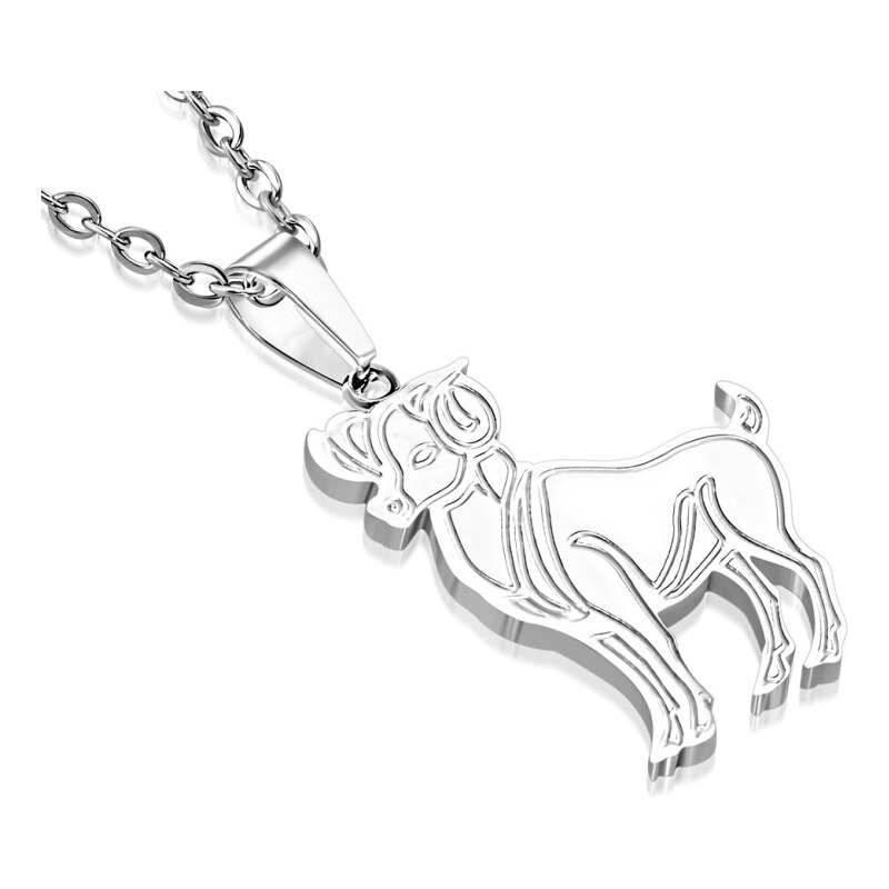 CITY STORM Retiazka s príveskom znamenie zverokruhu Baran z ocele 66889397