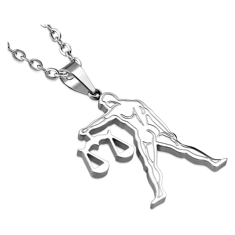 CITY STORM Retiazka s príveskom znamenie zverokruhu Váhy z ocele 66889401