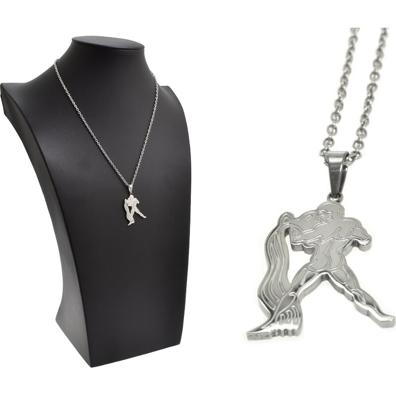 CITY STORM Retiazka s príveskom znamenie zverokruhu Vodnár z ocele 66889403