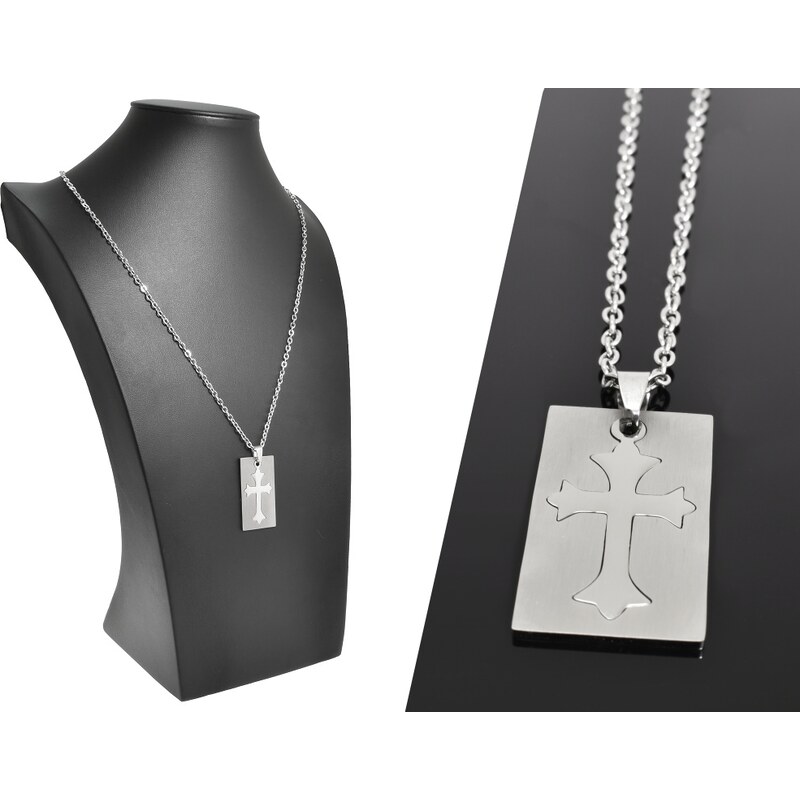 CITY STORM Retiazka s príveskom platnička s krížom z chirurgickej 66889280