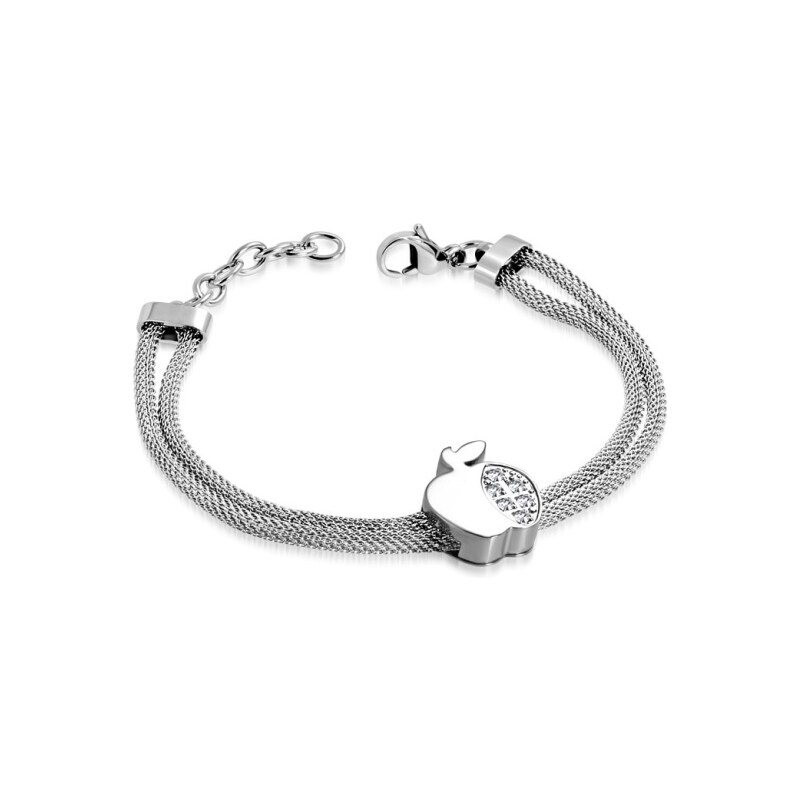 CITY STORM Dámsky náramok z chirurgickej ocele s jabĺčkom s očkami 66888766