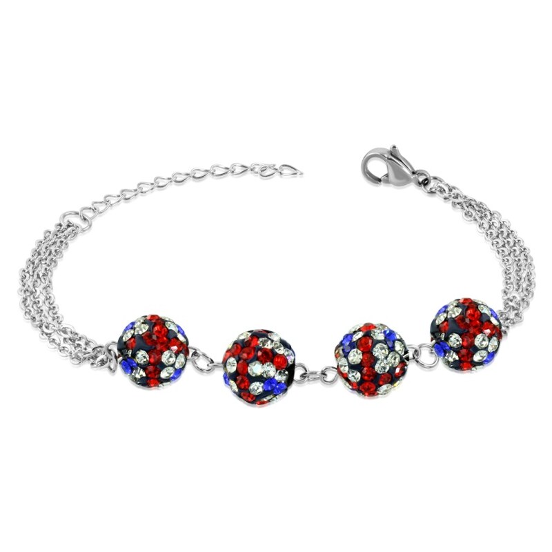 CITY STORM Dámsky oceľový náramok Shamballa farebný 66888803