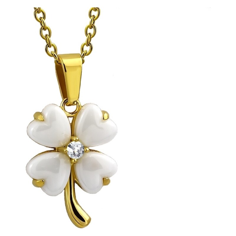 CITY STORM Dámska retiazka s príveskom štvorlístok z chirurgickej 66888684