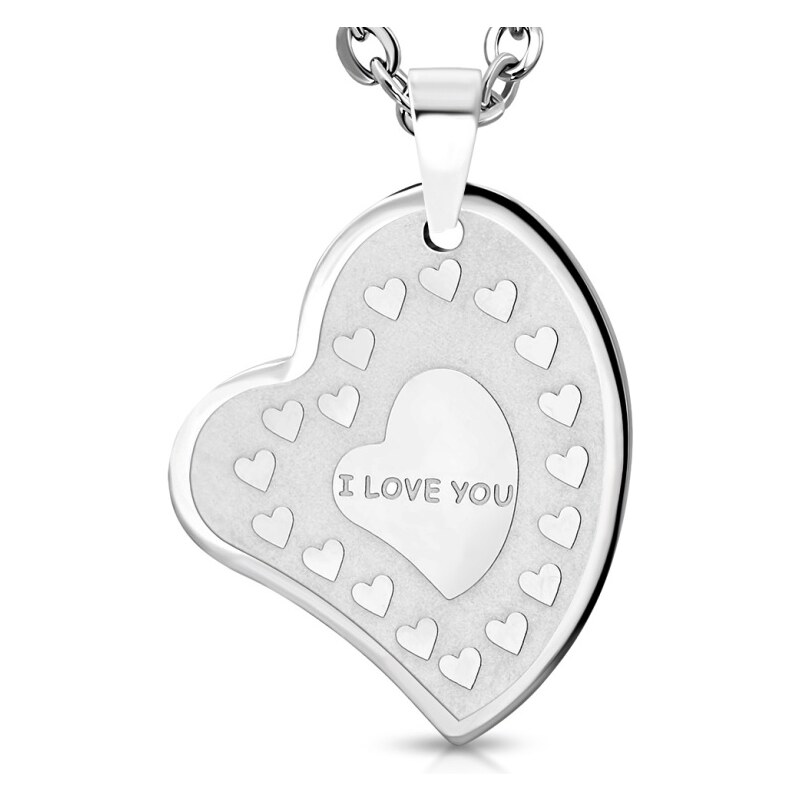 CITY STORM Dámska retiazka s príveskom srdce z chirurgickej ocele 66888679