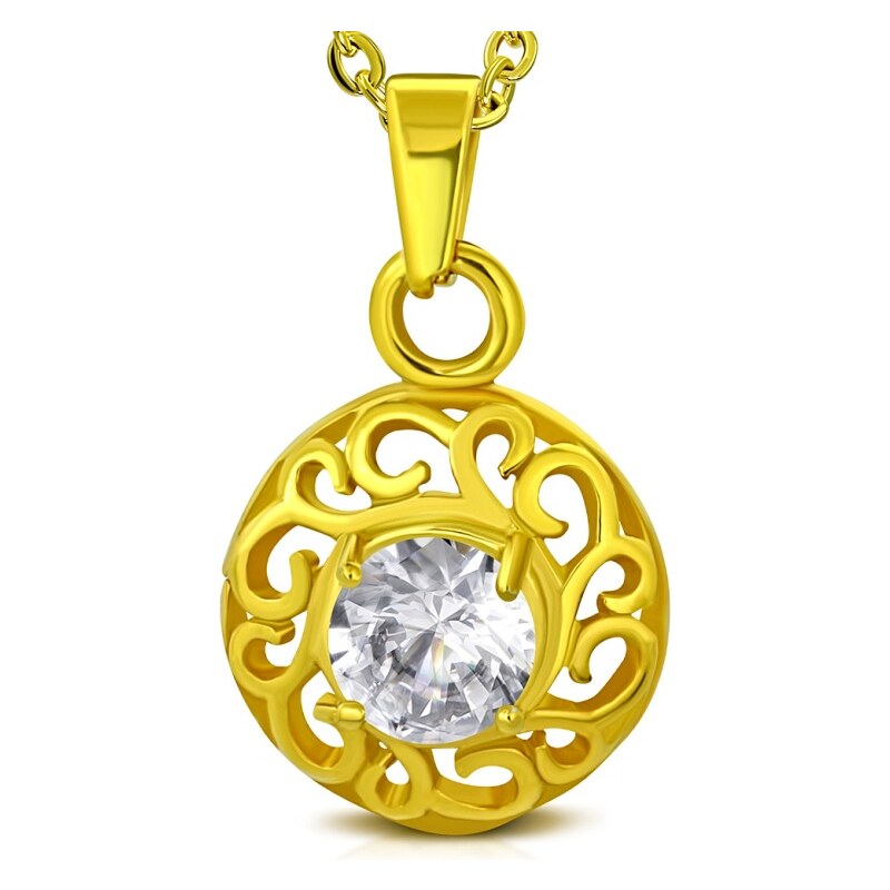 CITY STORM Dámske oceľová retiazka s príveskom v zlatej farbe Laura 66888711