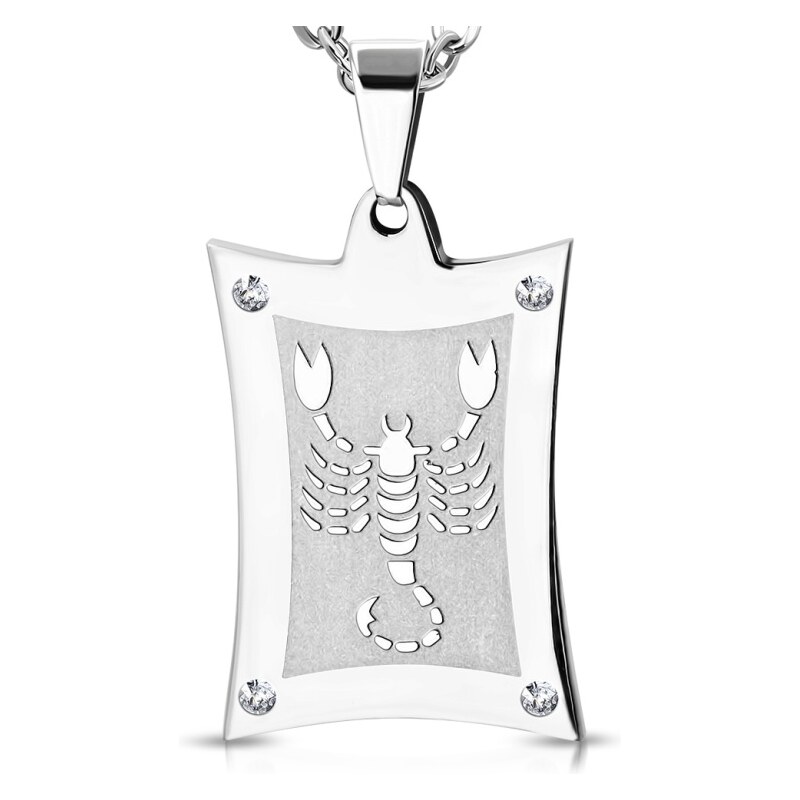 CITY STORM Pánska oceľová platnička znamenie zverokruhu Škorpión 66889016