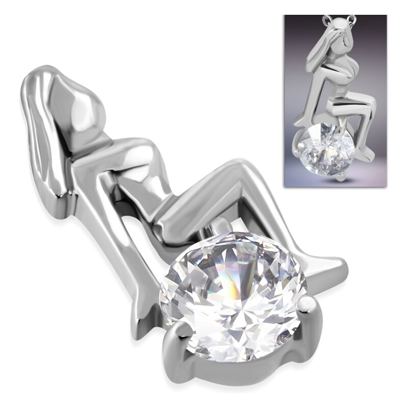 CITY STORM Dámska retiazka z chirurgickej ocele s príveskom Lady 66888702