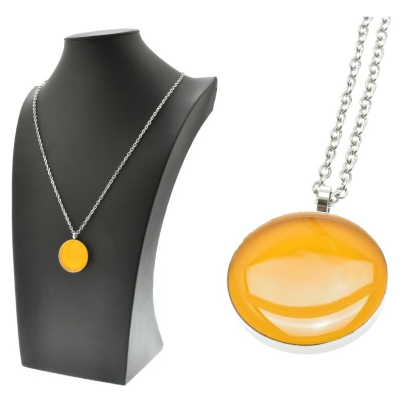 CITY STORM Dámska retiazka s príveskom kruh v svetlo oranžovej farbe 66888663