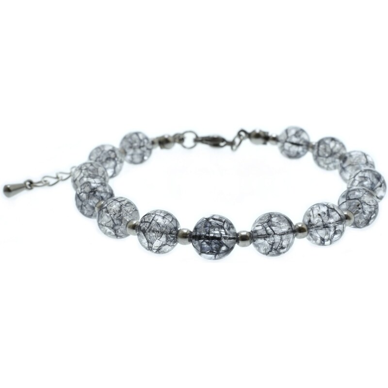 CITY STORM Dámsky náramok z koráliek a ocele - čierny 8 mm 66888770