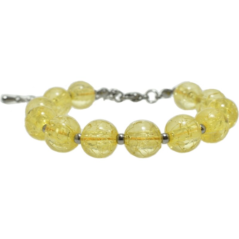 CITY STORM Dámsky náramok z koráliek a ocele - žltý 10 mm 66888772