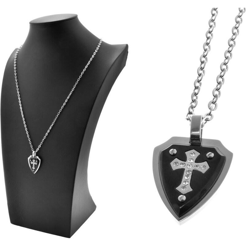 CITY STORM Pánska retiazka s príveskom štít s krížom 66889044