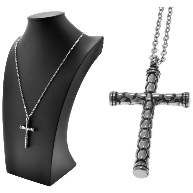 CITY STORM Pánska retiazka s príveskom kríž vo vintage štýle 66889036