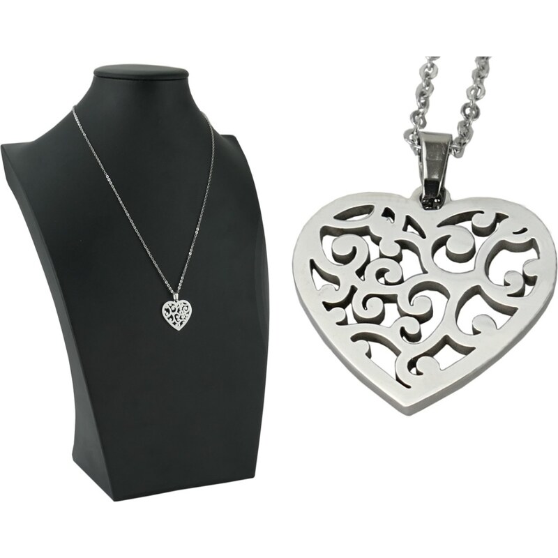 CITY STORM Dámska oceľová retiazka s príveskom srdce Nina 66888631