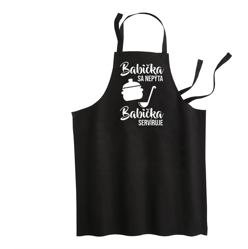 E-shop Garibald Babička sa nepýta, babička servíruje - zástera s