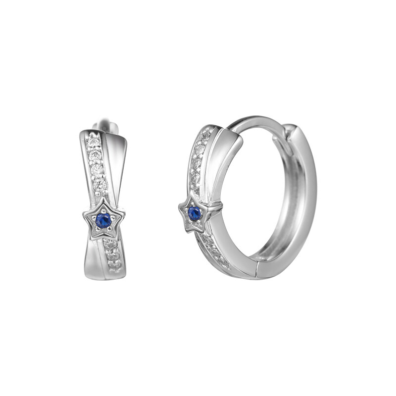 Olivie Strieborné krúžky MODRÁ HVIEZDA 4881 22007011