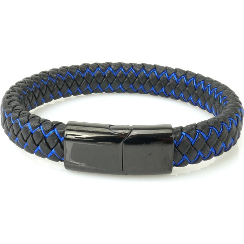 CITY STORM Pánsky náramok z eko kože Nico III. - čierny 66889076