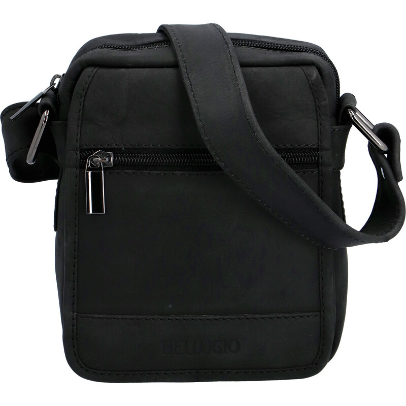 Bellugio Menšia kožená crossbody Jan, čierna 64831113