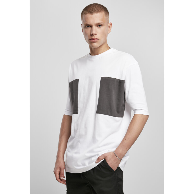 Urban Classics Large double pocket T-shirt white/asphalt 50503384