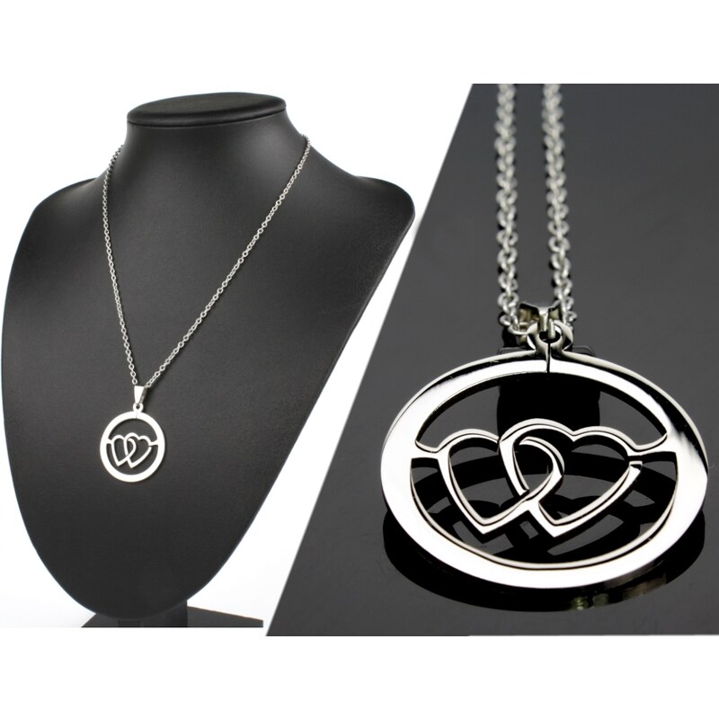 CITY STORM Retiazka s príveskom - dve srdiečka 66889188