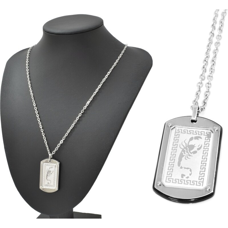 CITY STORM Oceľová retiazka s príveskom platnička znamenie - Škorpión 66888990