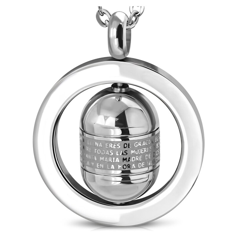CITY STORM Pánsky prívesok s kapsulou s modlitbou z ocele v 66889108