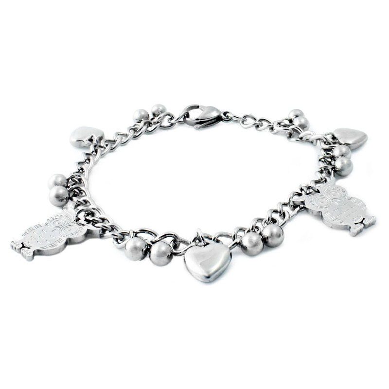 BM Jewellery Dámsky náramok z chirurgickej ocele sova S11063085 31318813