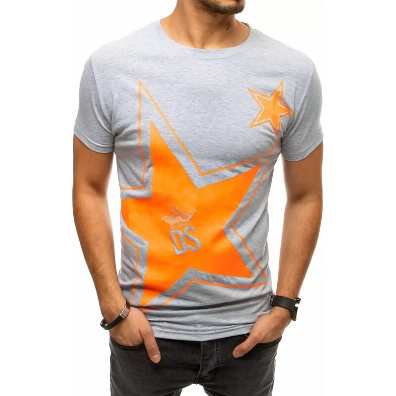 Buďchlap Svetlošedé tričko s potlačou DS STAR 21568718