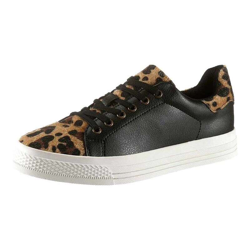 E-shop Tenisky v leopardom vzhľade City Walk, čierna
