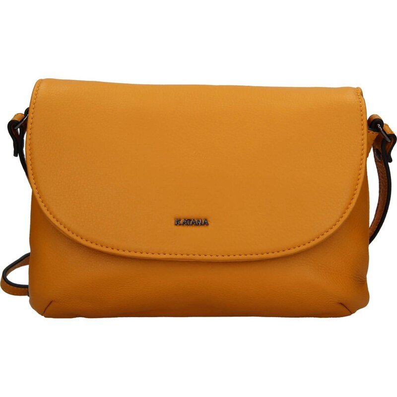 Kožená dámská crosbody kabelka Katana Felipa - žltá 61927480