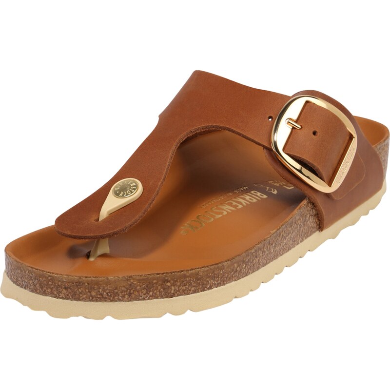 BIRKENSTOCK Žabky Gizeh hnedá / zlatá 37795021