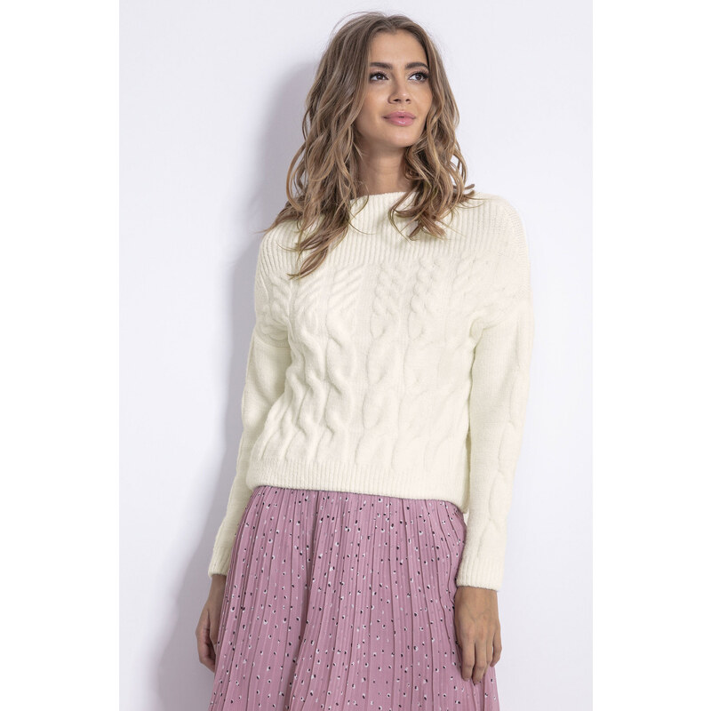 Glara Dámsky mohérový sveter s lodičkovým výstrihom 21686190