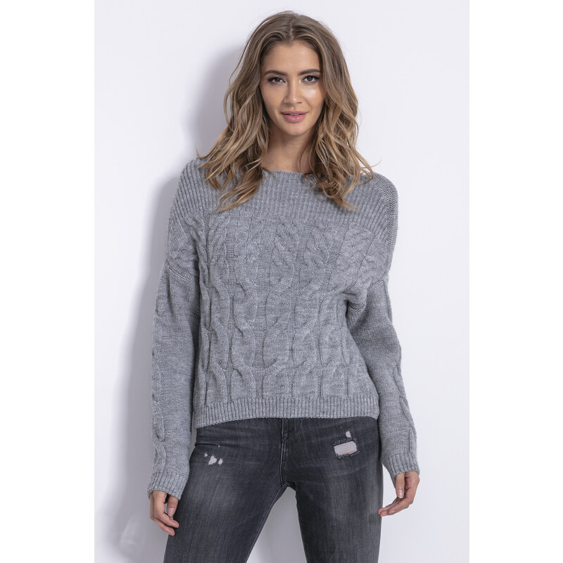 Glara Dámsky mohérový sveter s lodičkovým výstrihom 21686192